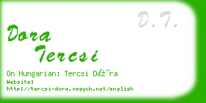 dora tercsi business card